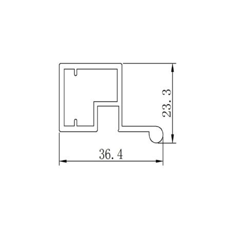 Aluminum Profile - Handle 36mm